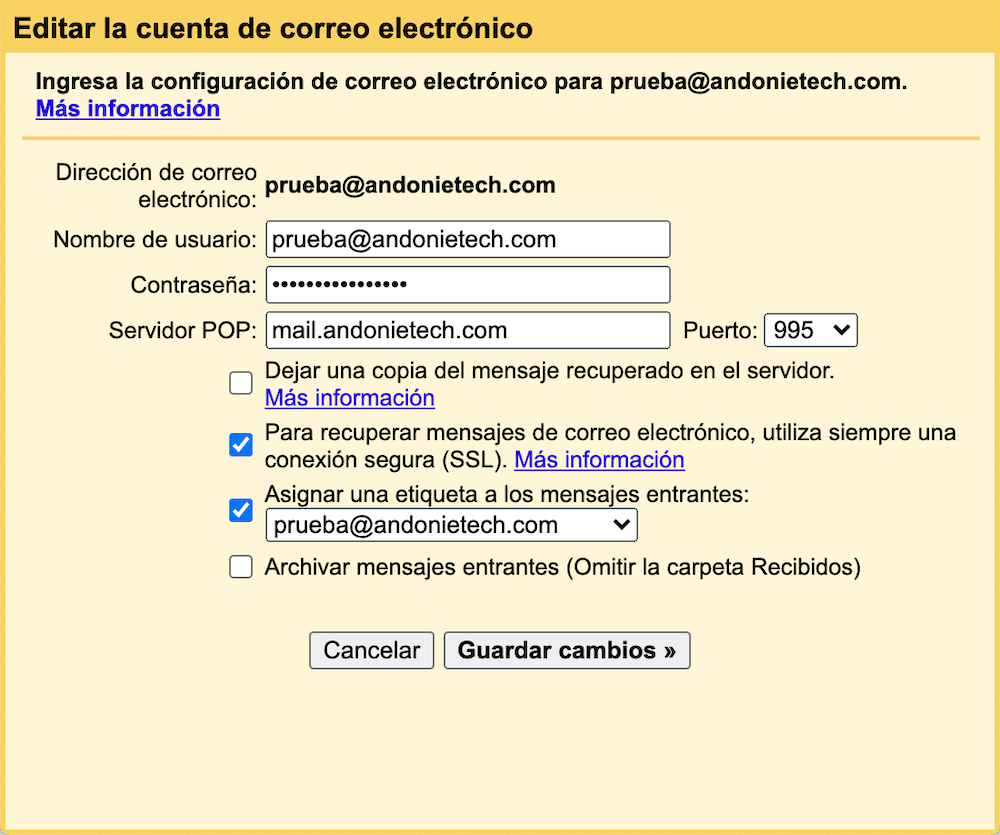 Como configurar un correo corporativo en Gmail 05