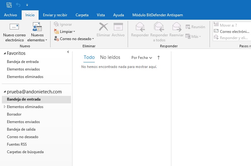 Como configurar un correo en Outlook 2019 07